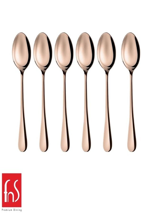 FnS Rosella Rose Gold Stainless Steel Baby Spoon Set of 6, for Home, Kitchen and Dinning - Image 2